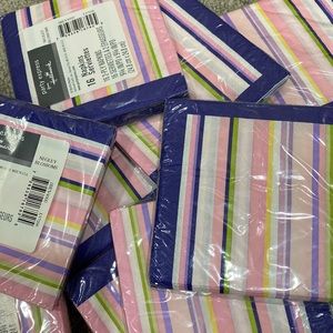 Cute strip pink napkins